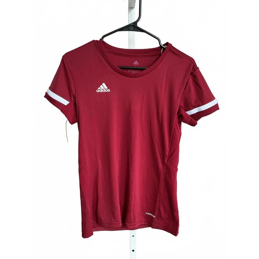 Adidas Men's Red Activewear Short Sleeve Top Size S NWT - Picture 1 of 5
